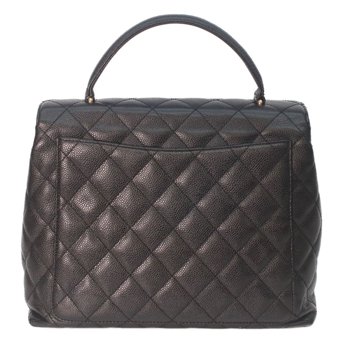 Chanel Black Caviar Top Handle Handbag — view 3