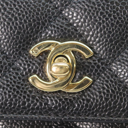 Chanel Black Caviar Top Handle Handbag — view 6