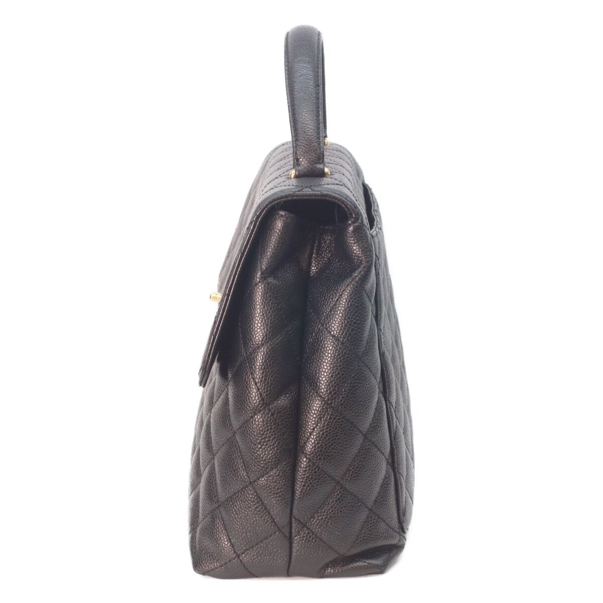 Chanel Black Caviar Top Handle Handbag — view 2