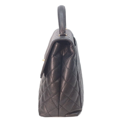 Chanel Black Caviar Top Handle Handbag — view 2