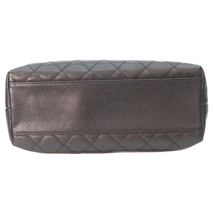 Chanel Black Caviar Top Handle Handbag — view 5