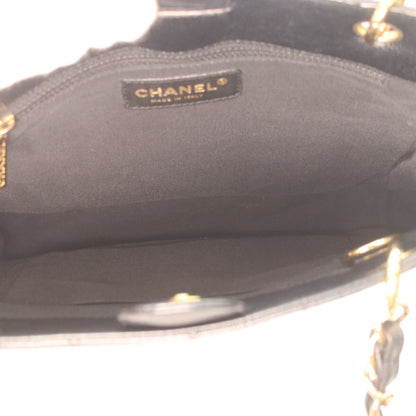 Chanel Black Caviar Gold Petite Shopping Tote PST — view 6