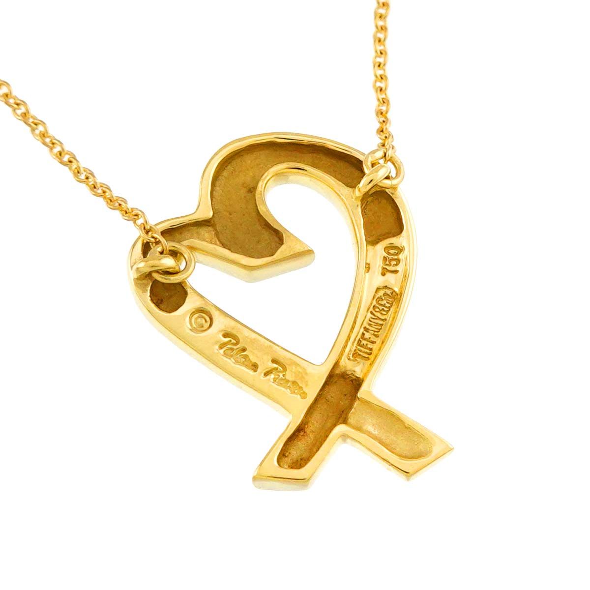 Tiffany & Co Loving Heart Necklace 47 cm 18k YG Yellow Gold — view 4