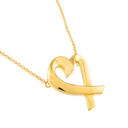 Tiffany & Co Loving Heart Necklace 47 cm 18k YG Yellow Gold — view 3