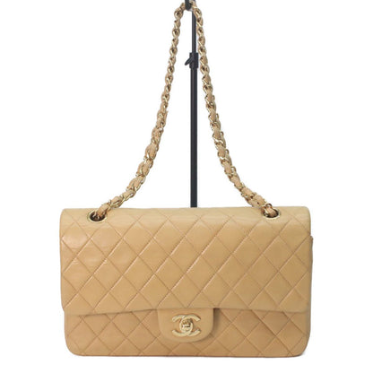 Chanel Beige Lamb Gold Quilted 25 Shoulder Bag