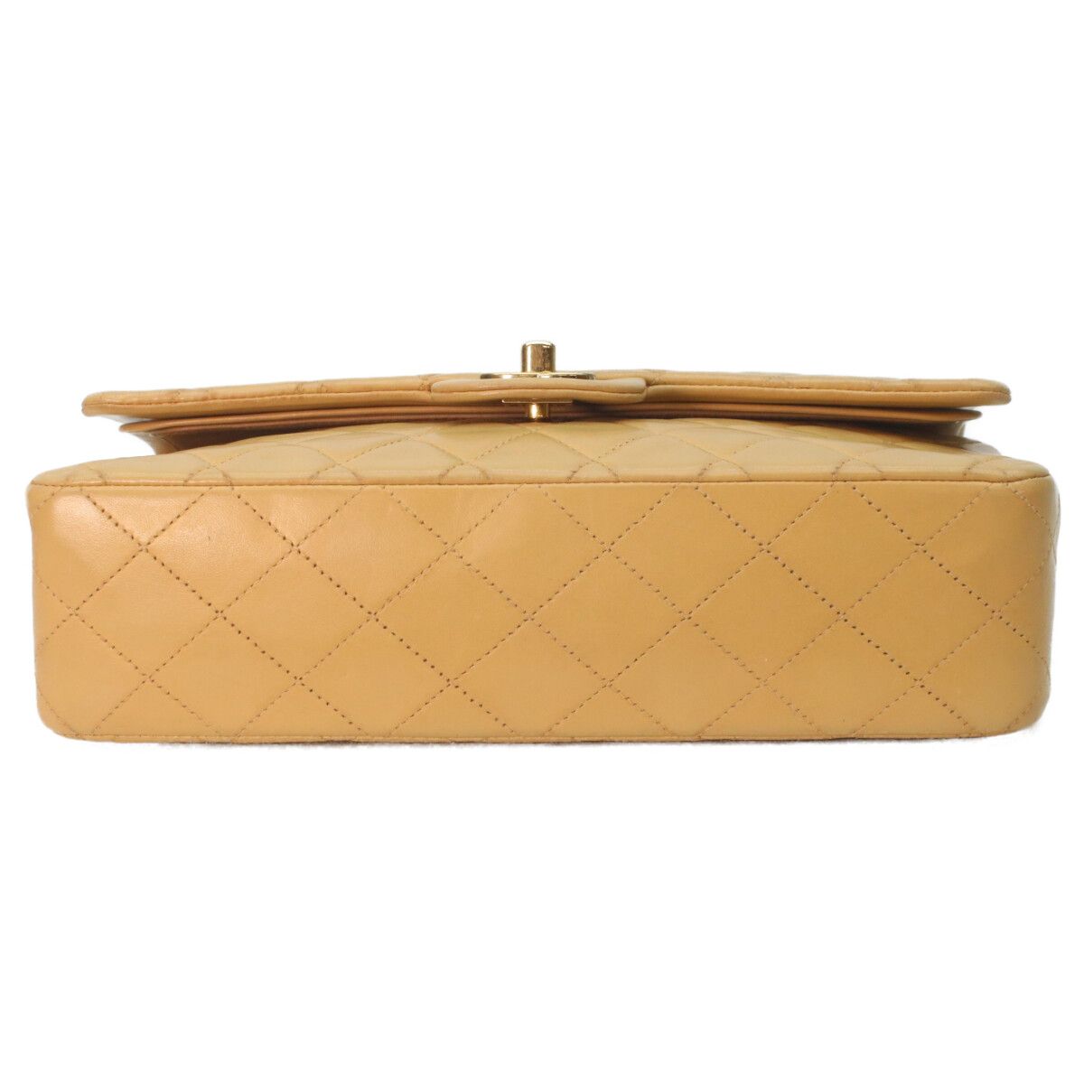 Chanel Beige Lamb Gold Quilted 25 Shoulder Bag — view 5