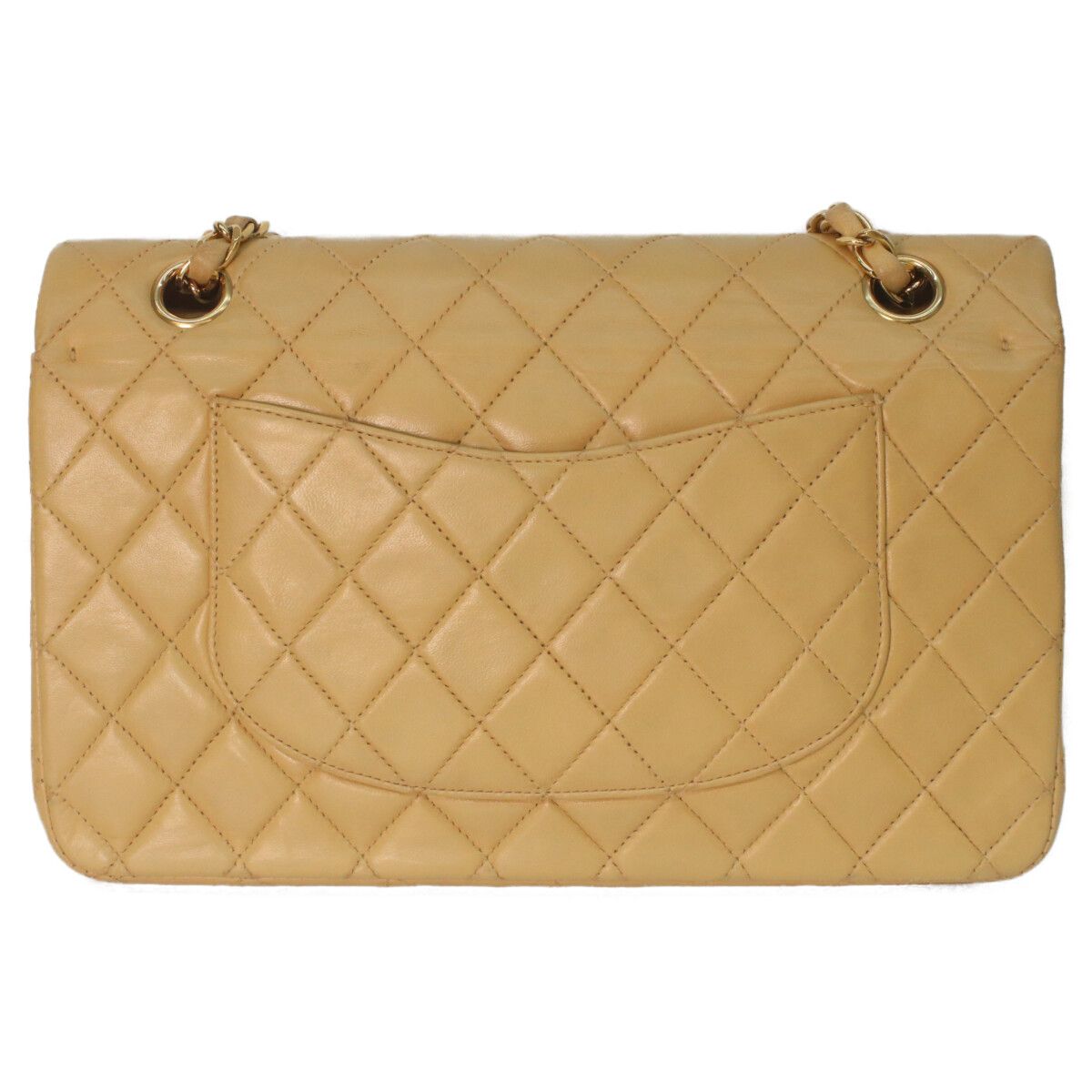 Chanel Beige Lamb Gold Quilted 25 Shoulder Bag — view 3