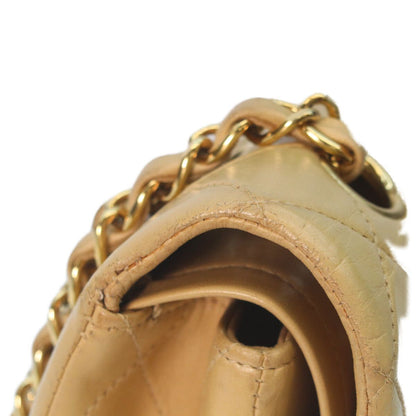 Chanel Beige Lamb Gold Quilted 25 Shoulder Bag — view 7