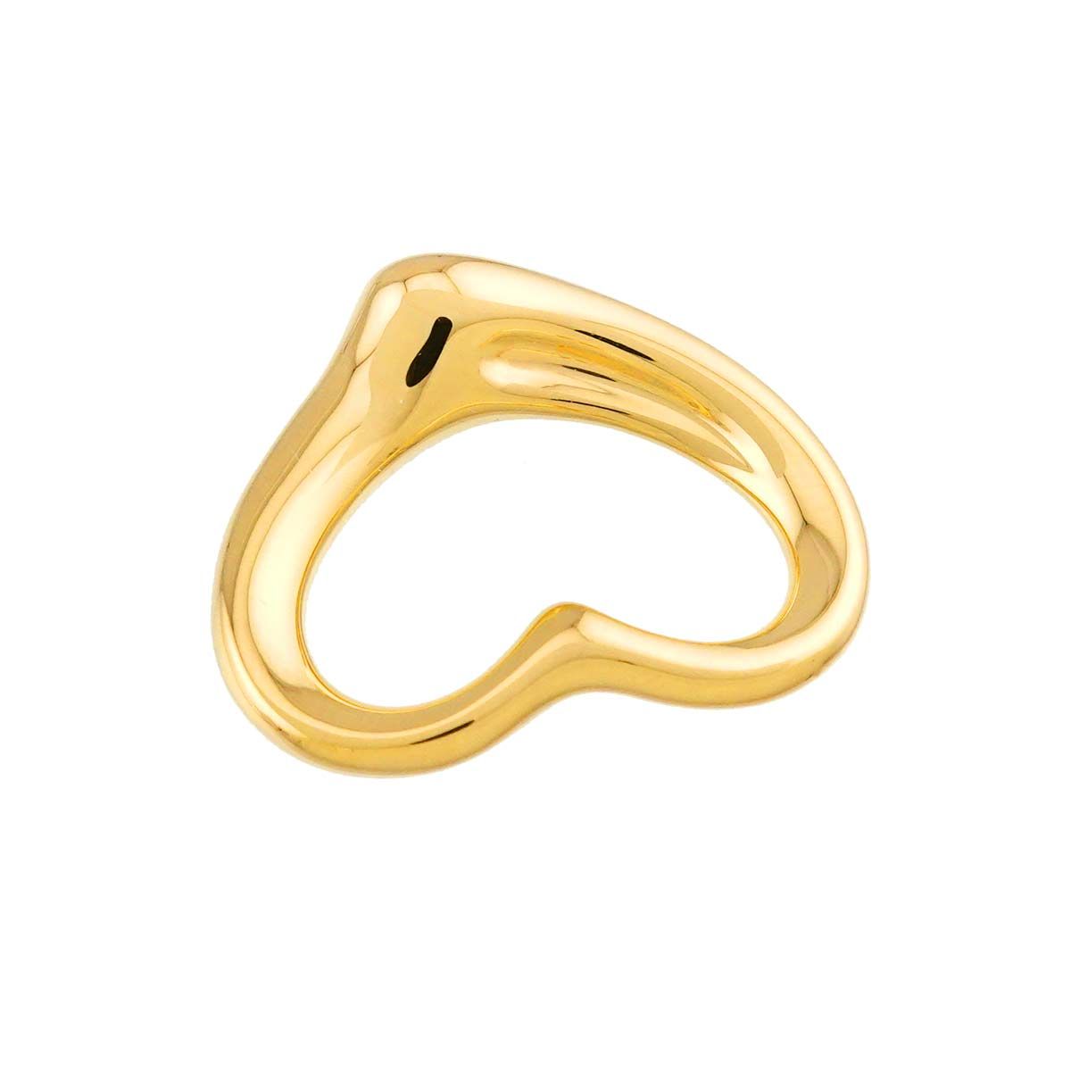 Tiffany & Co Open Heart Pendant Top 27 mm 18k YG Yellow Gold — view 3