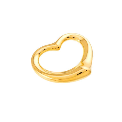 Tiffany & Co Open Heart Pendant Top 27 mm 18k YG Yellow Gold — view 2