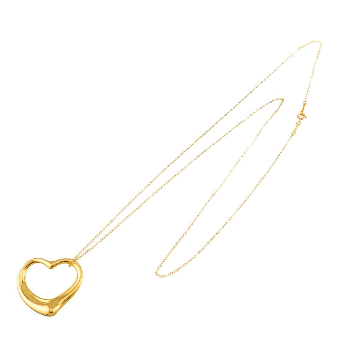 Tiffany & Co Open Heart Width 35 mm Long Necklace 76 cm 18k YG Yellow Gold — view 2
