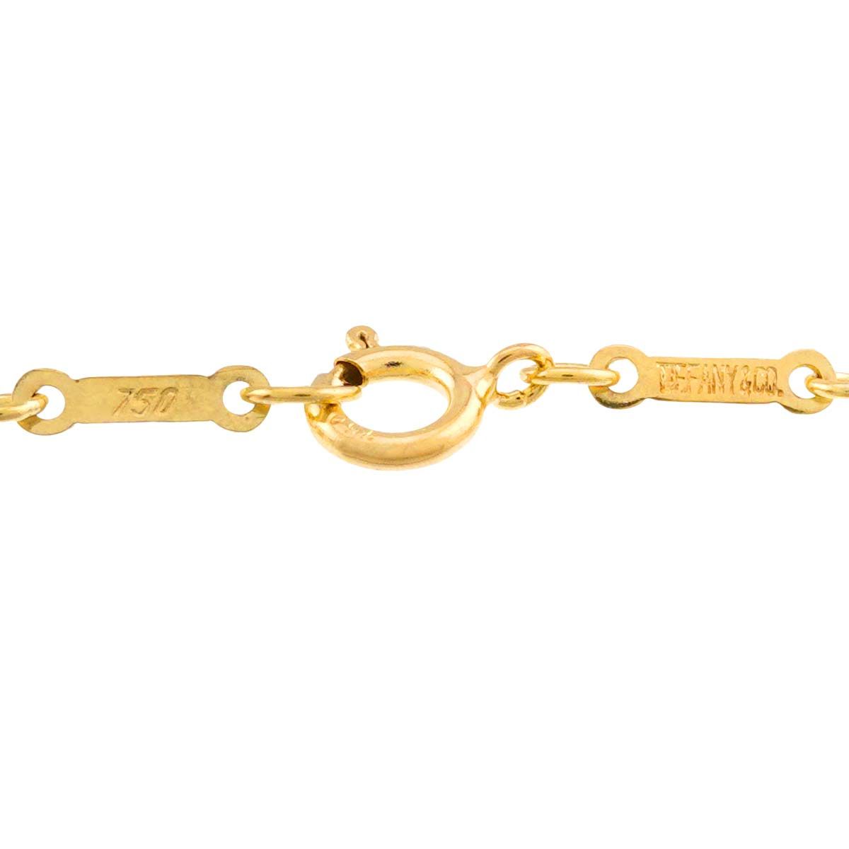 Tiffany & Co Open Heart Width 35 mm Long Necklace 76 cm 18k YG Yellow Gold — view 5