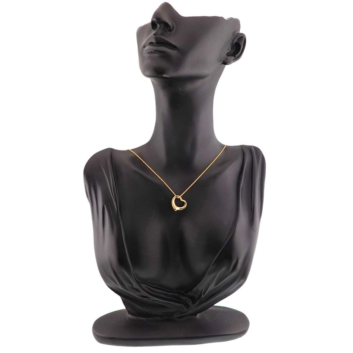 Tiffany & Co Open Heart Width 15.5 mm Necklace 40 cm 18k YG Yellow Gold — view 7