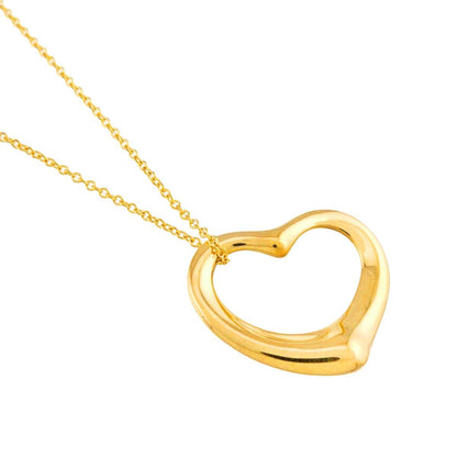 Tiffany & Co Open Heart Width 22 mm Necklace 40 cm 18k YG Yellow Gold — view 3