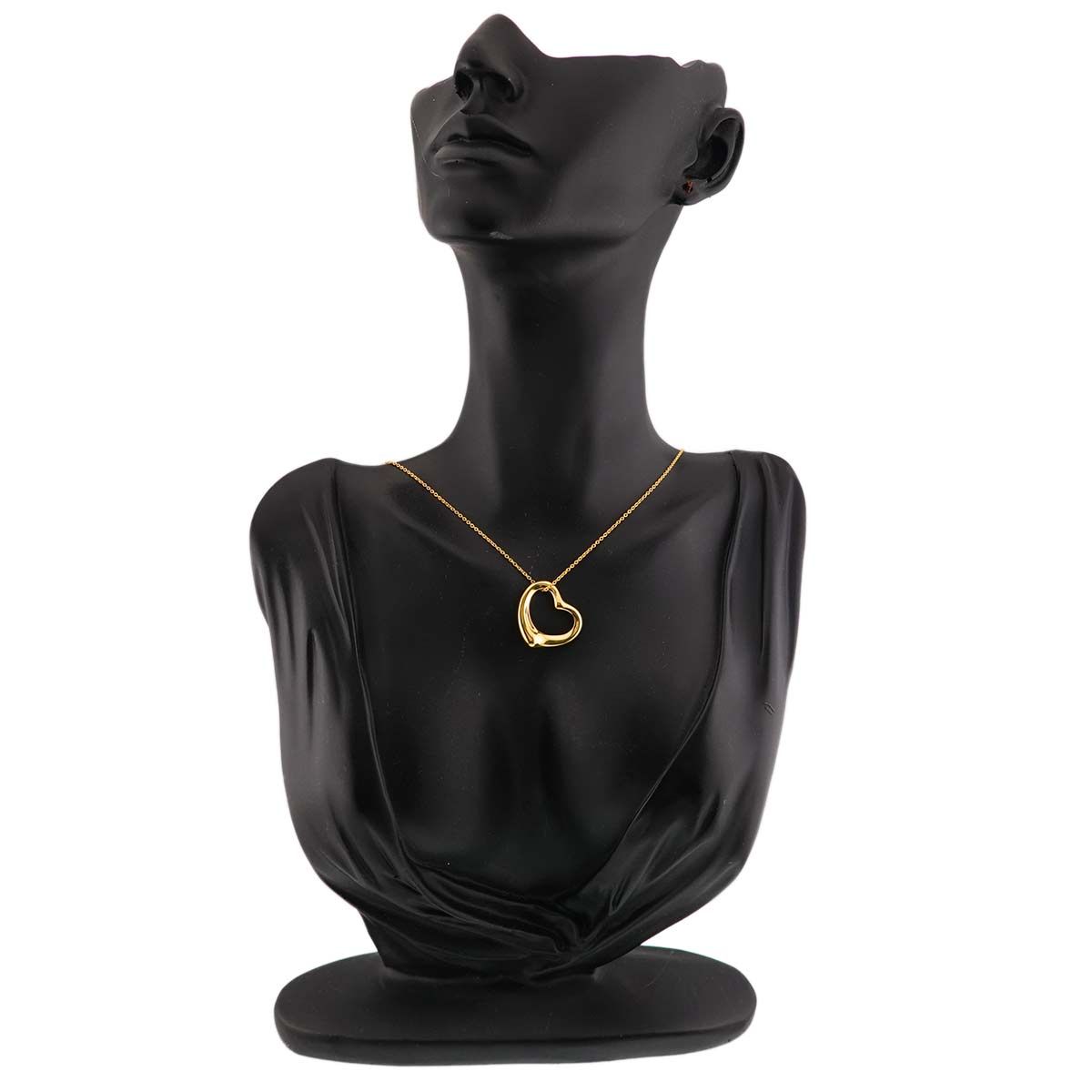 Tiffany & Co Open Heart Width 22 mm Necklace 40 cm 18k YG Yellow Gold — view 7