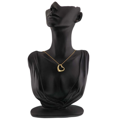 Tiffany & Co Open Heart Width 22 mm Necklace 40 cm 18k YG Yellow Gold — view 7