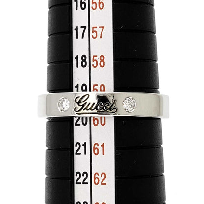 Gucci Icon Print Ring Diamond 18k WG White Gold 750 — view 6