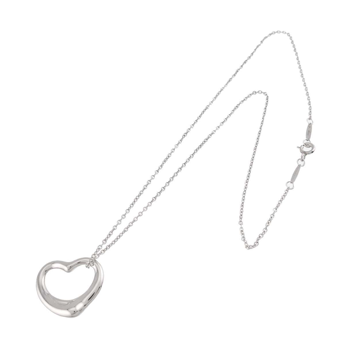 Tiffany & Co Open Heart Necklace Width 22 mm 40 cm 925 Sterling Silver — view 2