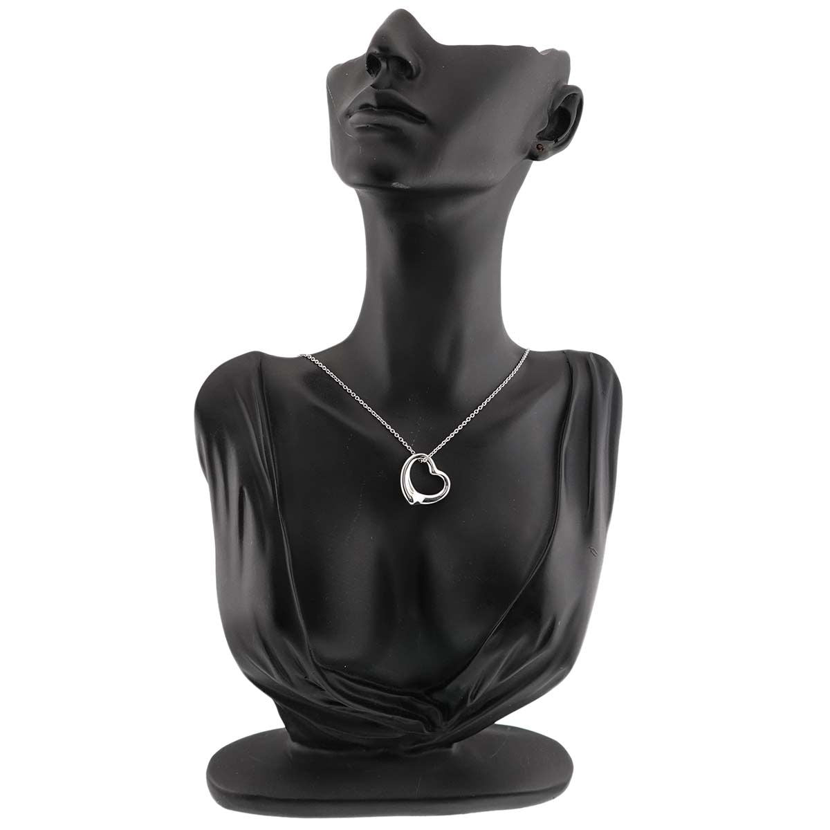 Tiffany & Co Open Heart Necklace Width 22 mm 40 cm 925 Sterling Silver — view 7