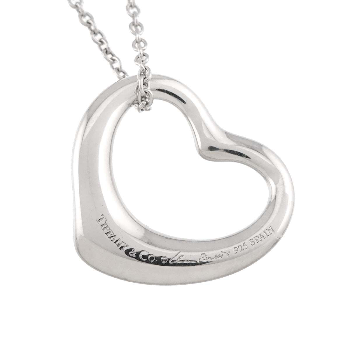Tiffany & Co Open Heart Necklace Width 22 mm 40 cm 925 Sterling Silver — view 4