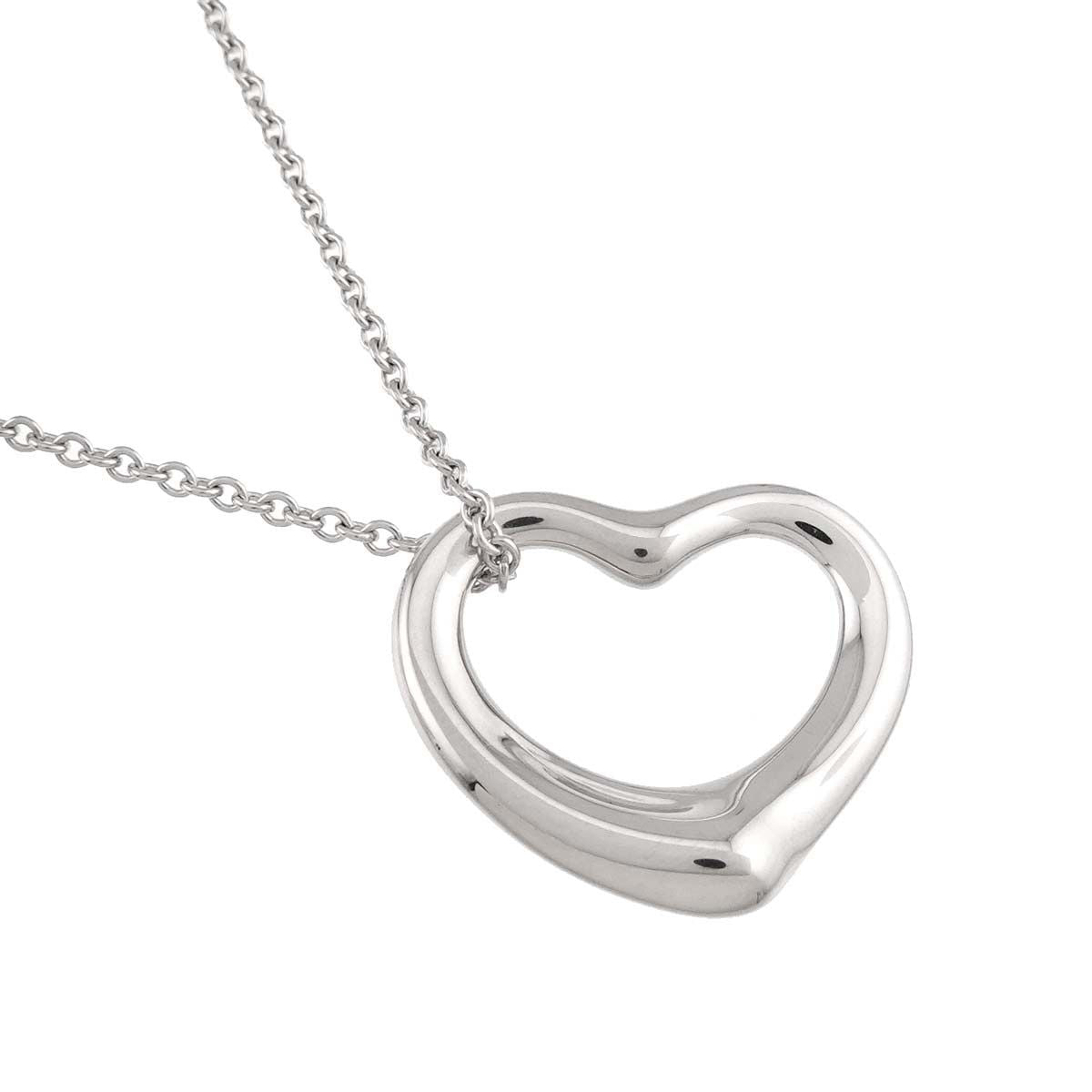 Tiffany & Co Open Heart Necklace Width 22 mm 40 cm 925 Sterling Silver — view 3