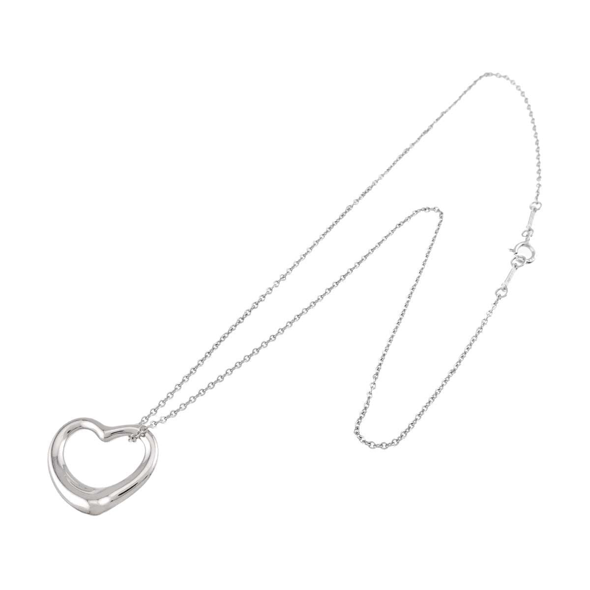 Tiffany & Co Open Heart Necklace Width 22 mm 40 cm 925 Sterling Silver — view 2