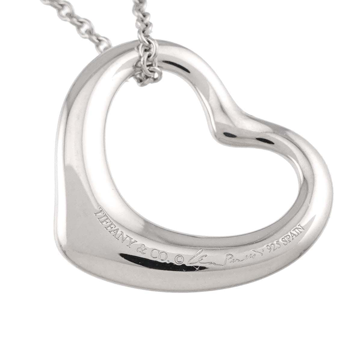 Tiffany & Co Open Heart Necklace Width 22 mm 40 cm 925 Sterling Silver — view 4