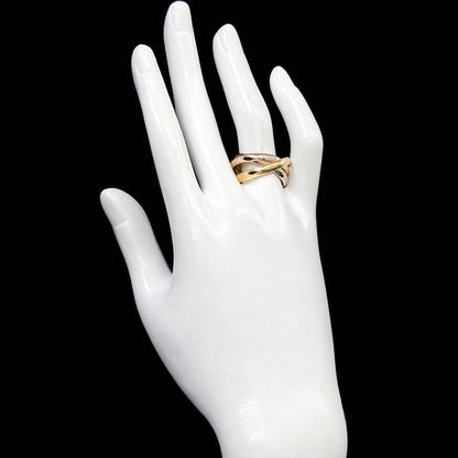 Cartier Trinity MM 59 Ring 18k YG WG PG Consecutive Suri Gold Colors 750 — view 7