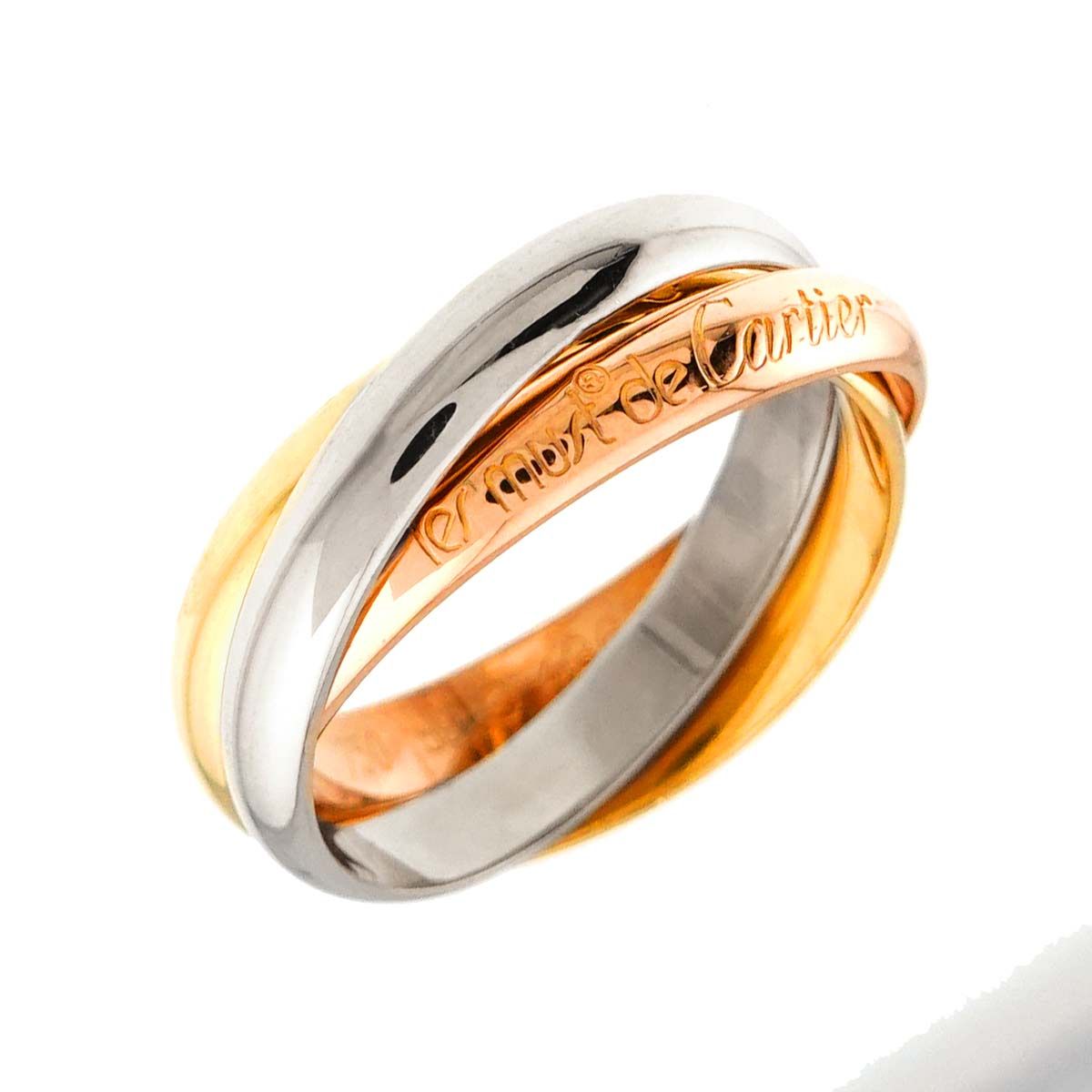 Cartier Trinity MM 59 Ring 18k YG WG PG Consecutive Suri Gold Colors 750 — view 5