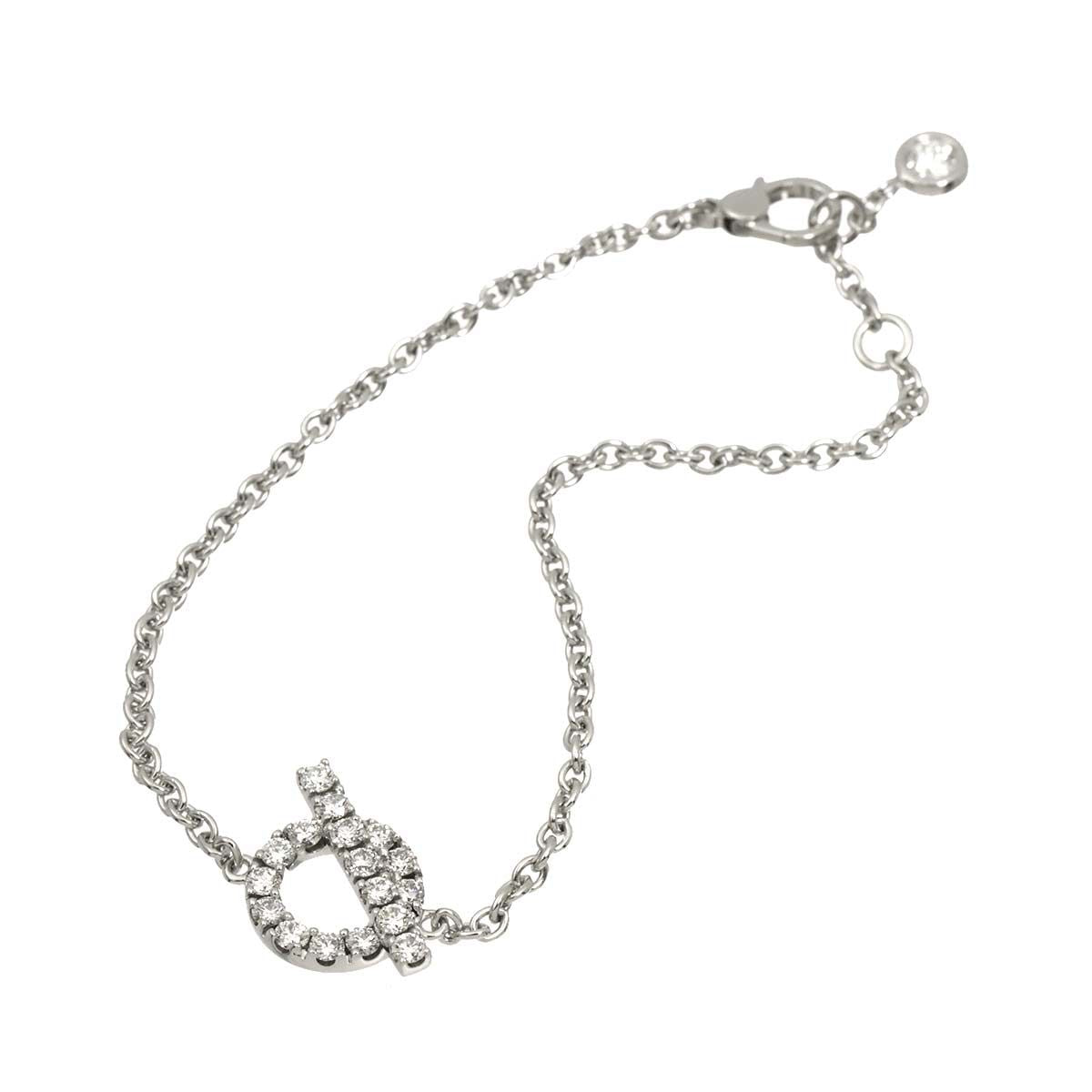 Hermes Finesse Diamond Bracelet 15.5 cm 18k WG White Gold — view 2