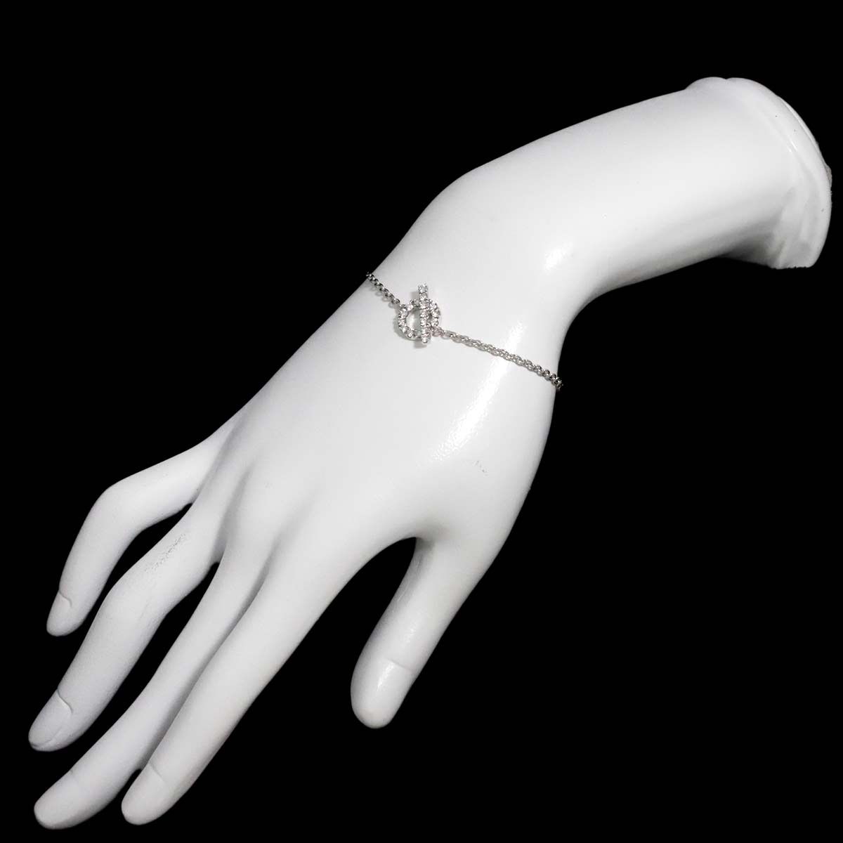Hermes Finesse Diamond Bracelet 15.5 cm 18k WG White Gold — view 6