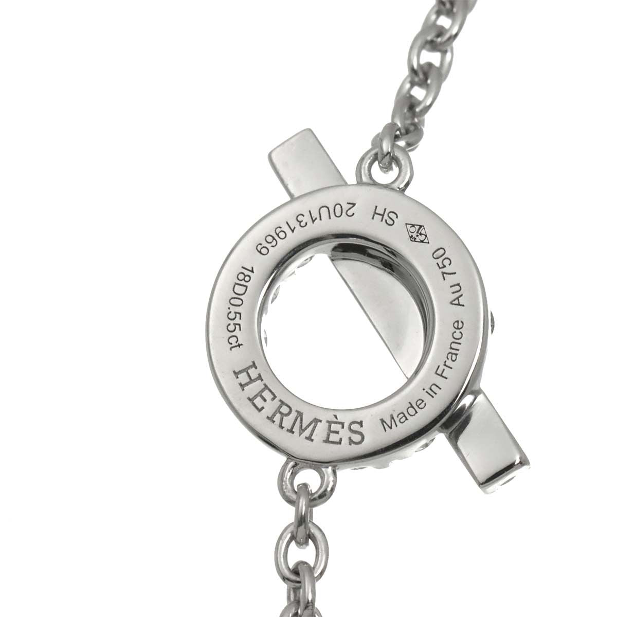 Hermes Finesse Diamond Bracelet 15.5 cm 18k WG White Gold — view 3