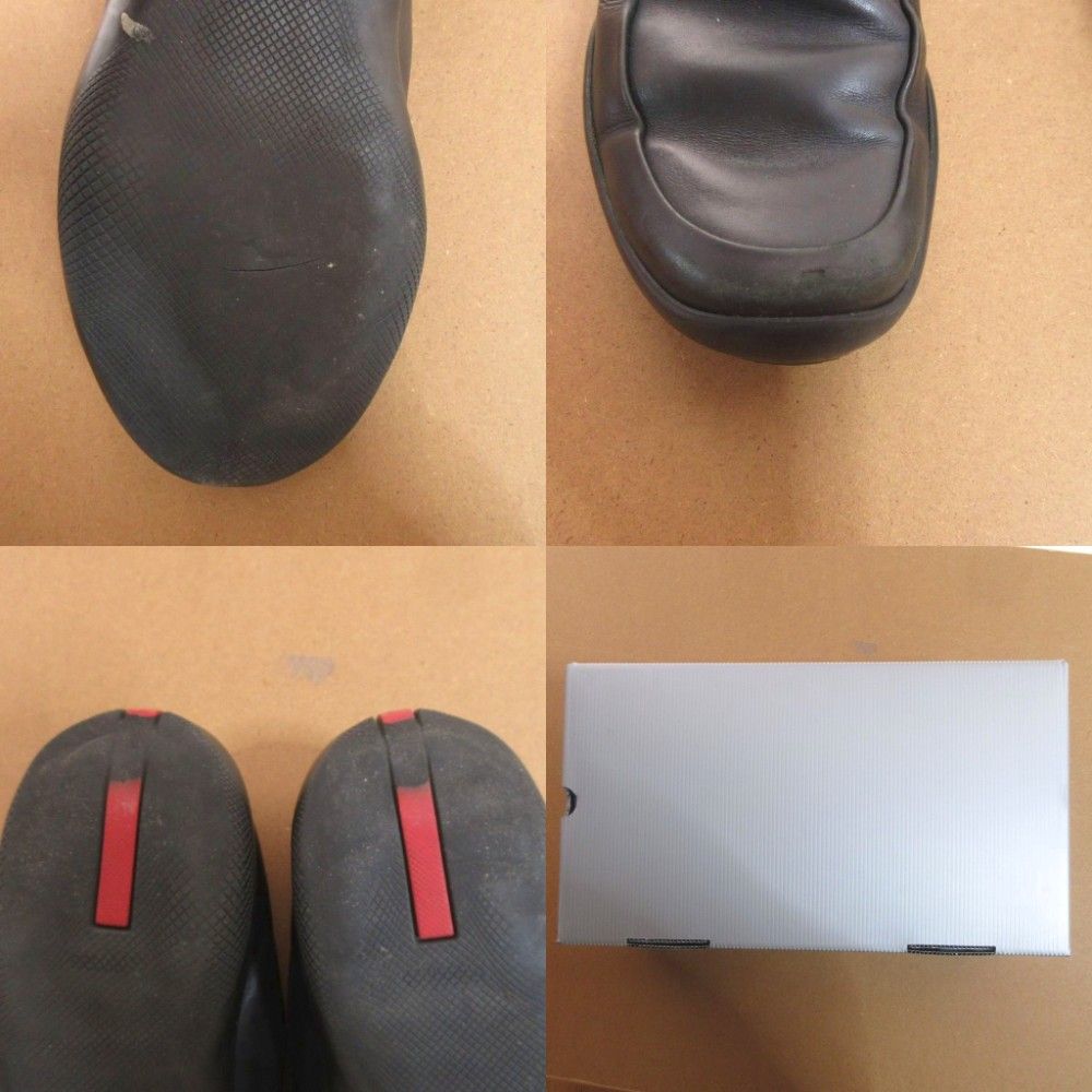 Prada Sport Sneakers Leather 6.5 Black Loafers — view 9