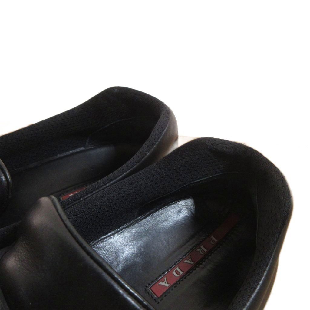 Prada Sport Sneakers Leather 6.5 Black Loafers — view 4