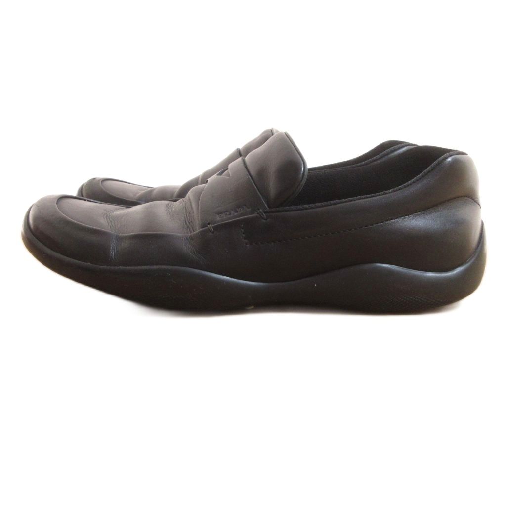 Prada Sport Sneakers Leather 6.5 Black Loafers — view 2