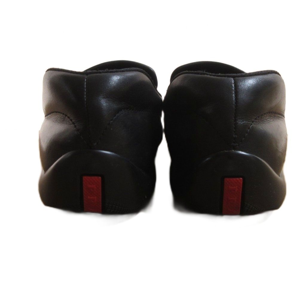 Prada Sport Sneakers Leather 6.5 Black Loafers — view 6