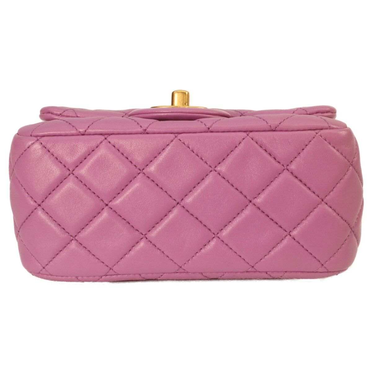 Chanel Pearl Crushed Lavender Rum Gold Mini Quilted 17 Shoulder Bag — view 5