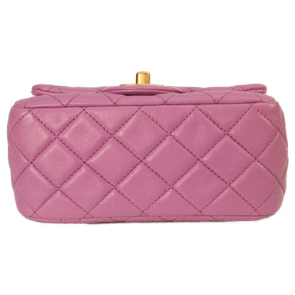 Chanel Pearl Crushed Lavender Rum Gold Mini Quilted 17 Shoulder Bag — view 5