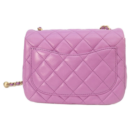 Chanel Pearl Crushed Lavender Rum Gold Mini Quilted 17 Shoulder Bag — view 3