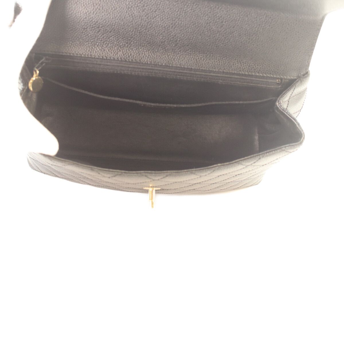 Chanel Black Caviar Top Handle Handbag — view 7