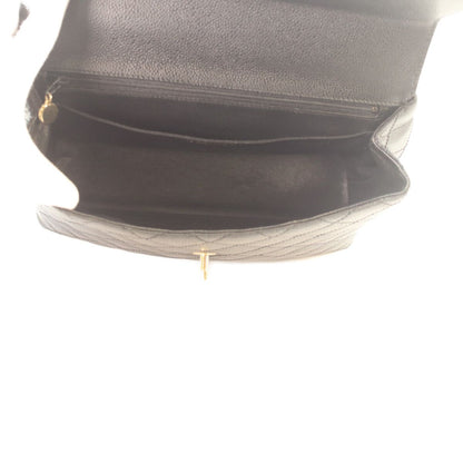 Chanel Black Caviar Top Handle Handbag — view 7