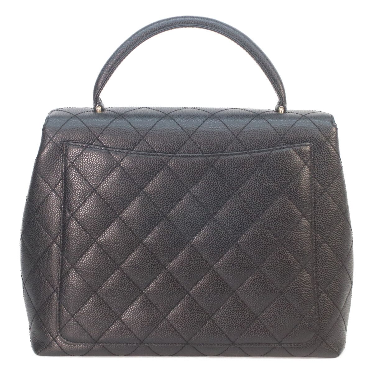 Chanel Black Caviar Top Handle Handbag — view 3
