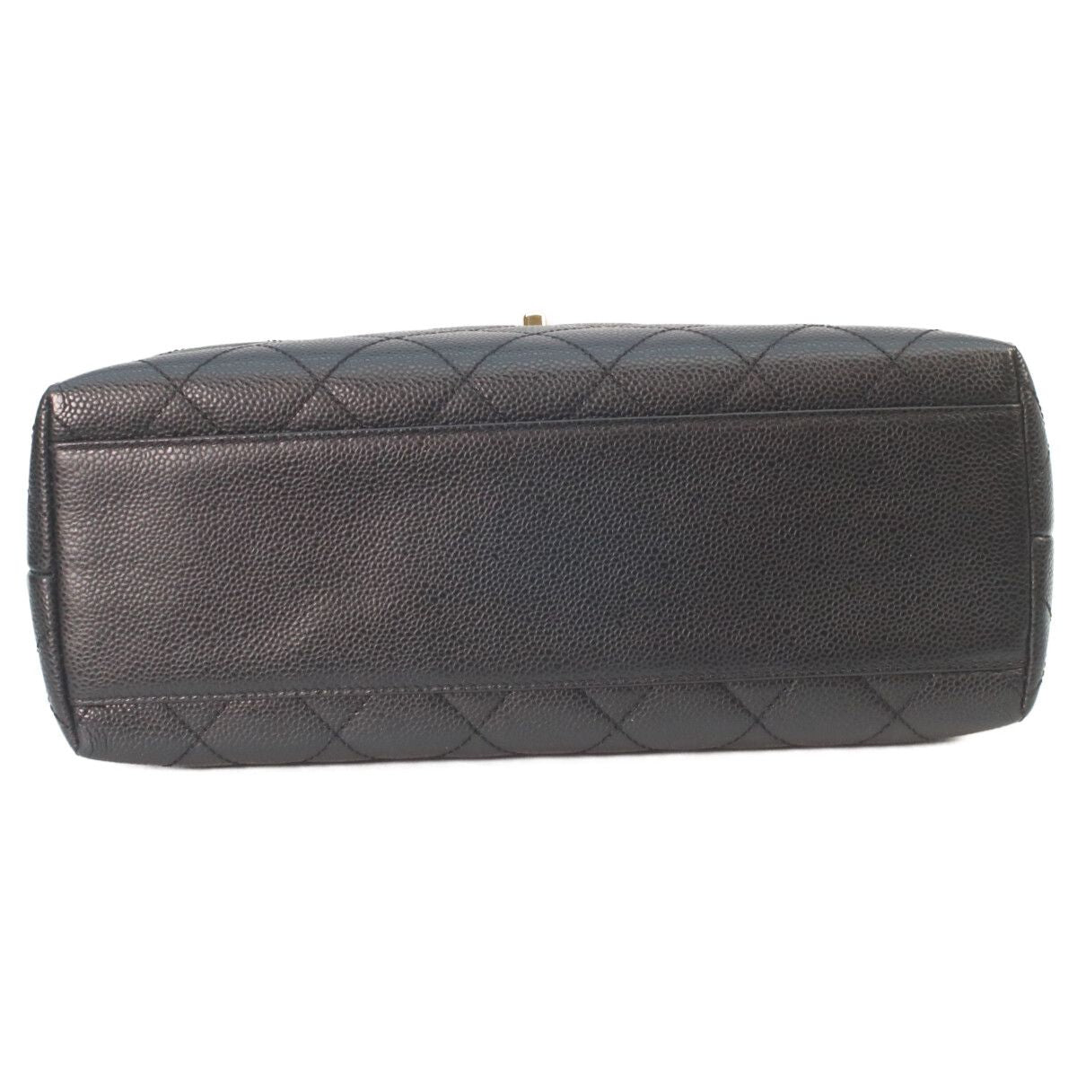 Chanel Black Caviar Top Handle Handbag — view 5