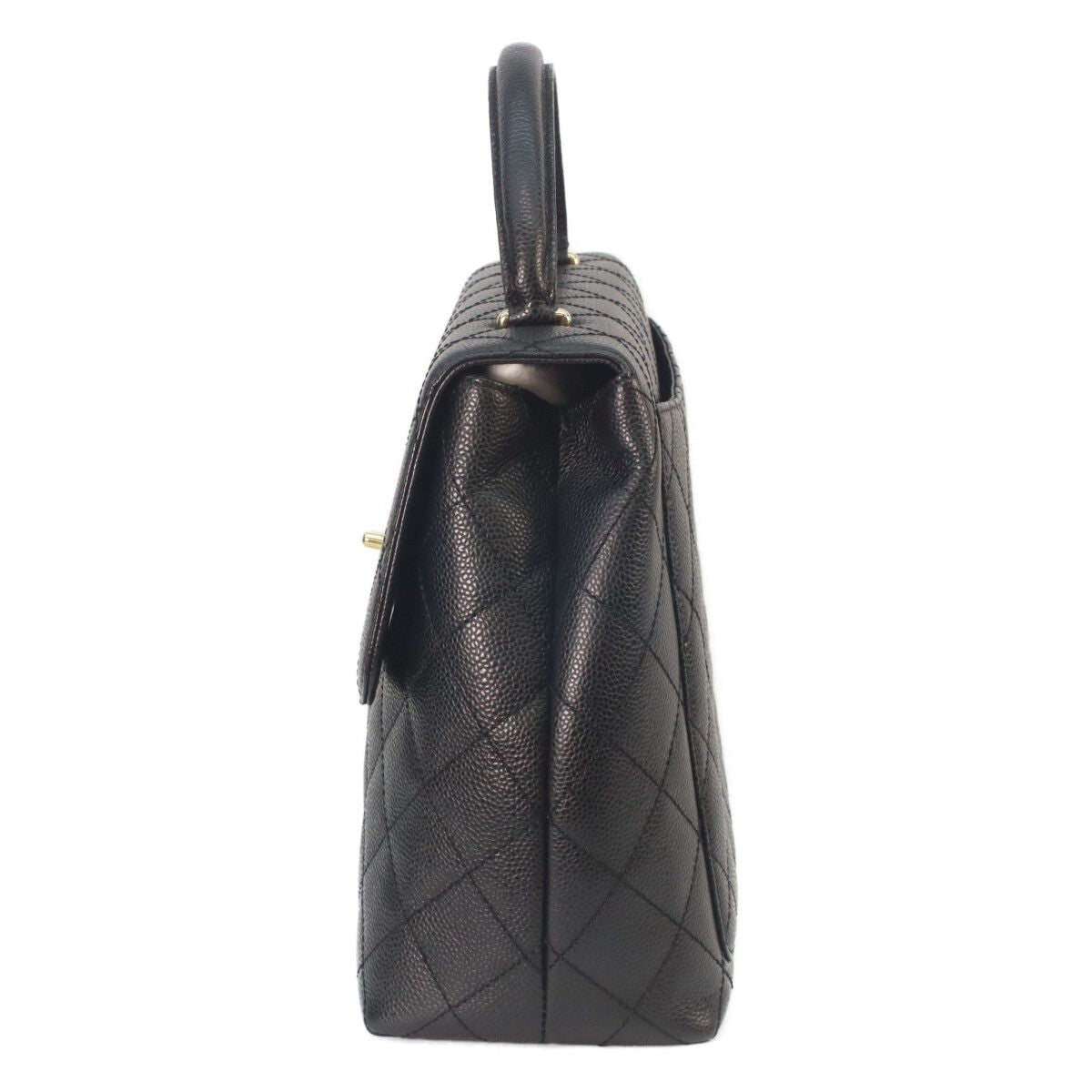 Chanel Black Caviar Top Handle Handbag — view 2