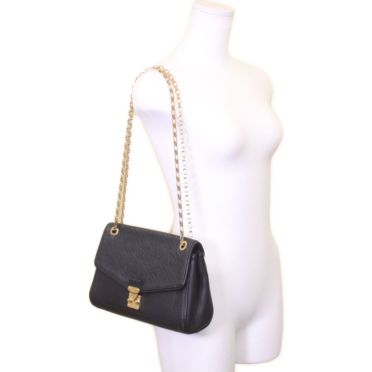 Louis Vuitton Monogram Empreinte Noir Saint Germain PM Shoulder Bag — view 9
