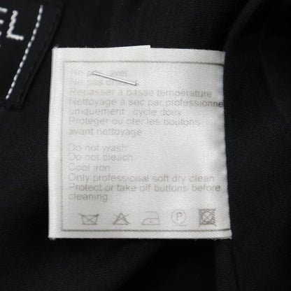 Chanel Pleated Skirt Wool Nylon Black — view 9
