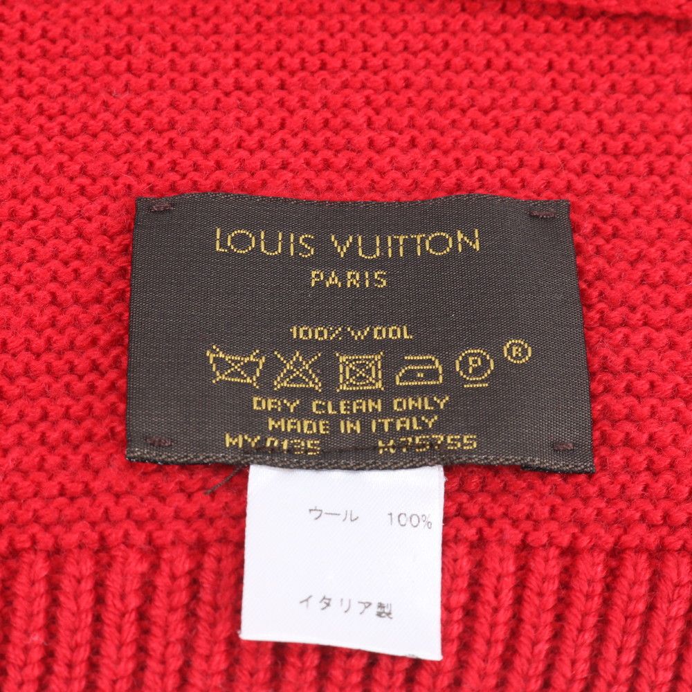 Louis Vuitton Tag Echarpe LV Collage Scarf Red Knit Rnm — view 9