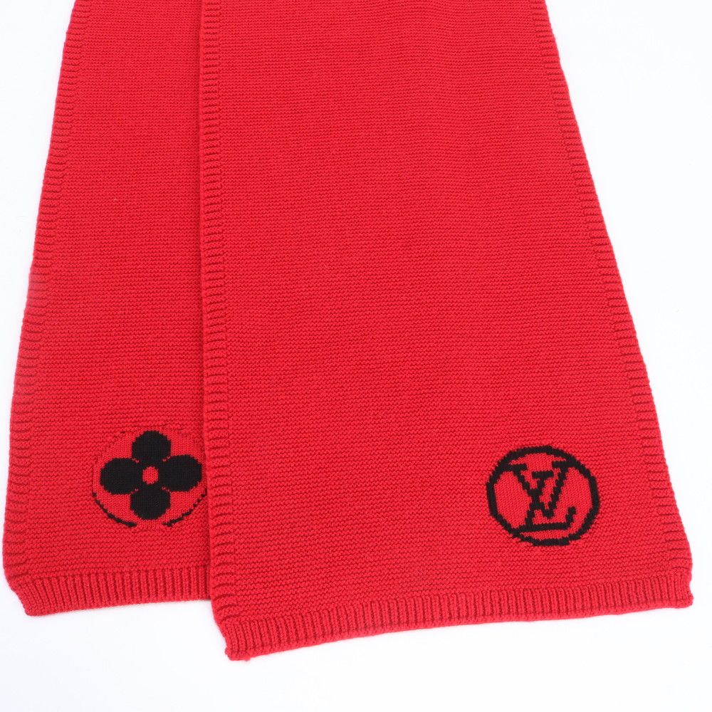 Louis Vuitton Tag Echarpe LV Collage Scarf Red Knit Rnm — view 6