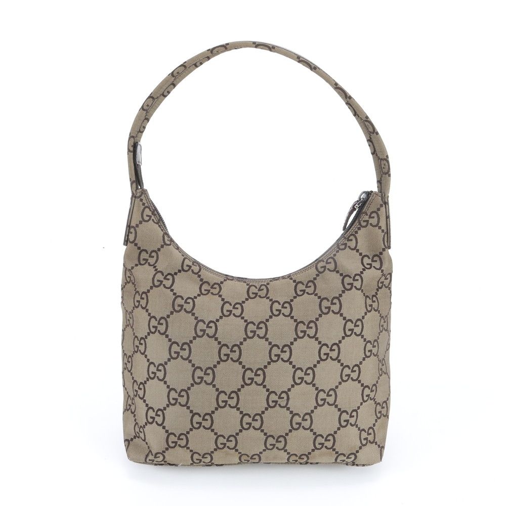 Gucci GG Nylon Leather Shoulder Bag Hand Enm — view 3