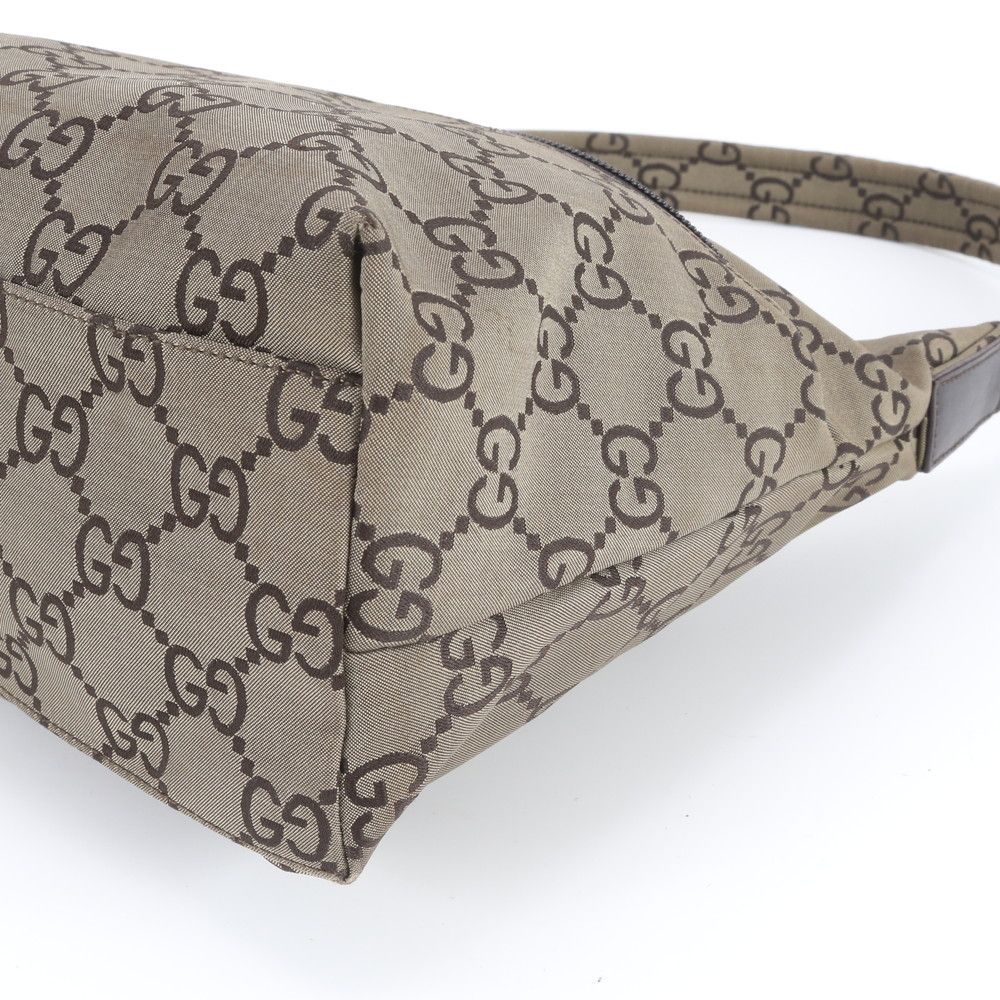 Gucci GG Nylon Leather Shoulder Bag Hand Enm — view 4